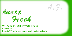 anett frech business card
